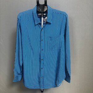 Equipment Femme Womens Essential Blue Striped Button-Down Top Shirt NWT